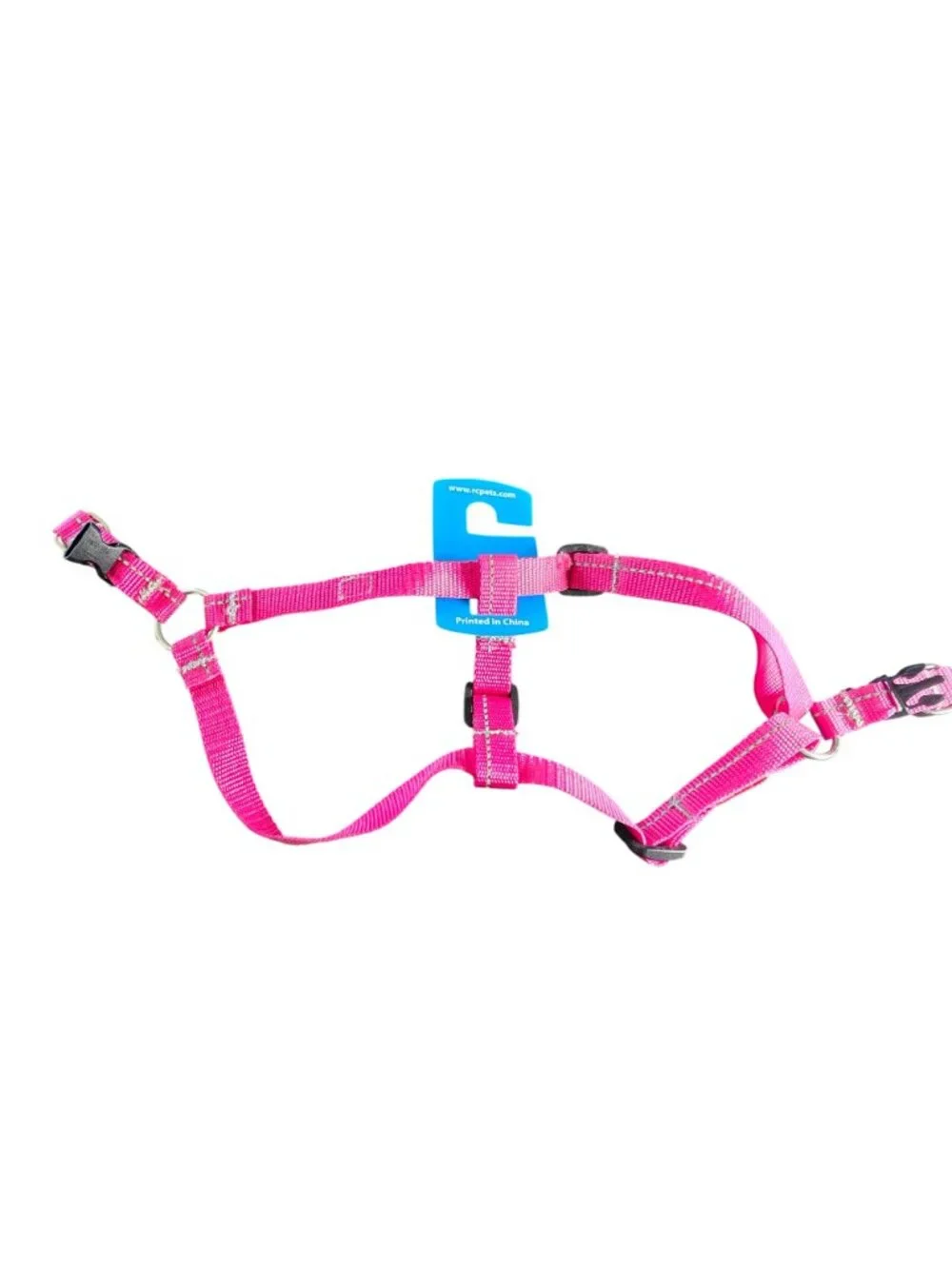 Reflective Pink Adjustable Dog Harness For Small Breeds